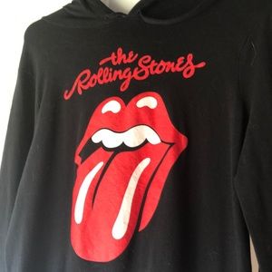 Rolling Stones Sweatshirt Dress with Hood